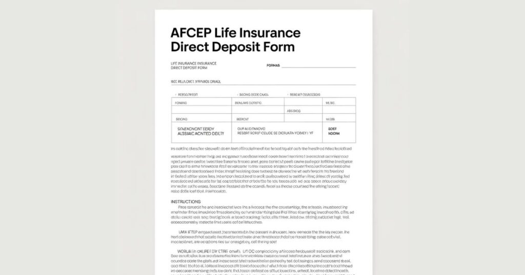 AFCEP Life Insurance Direct Deposit Form