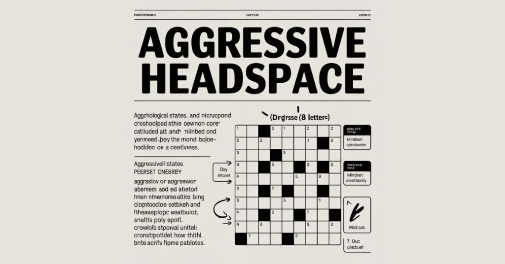 Aggressive Headspace Crossword Clue
