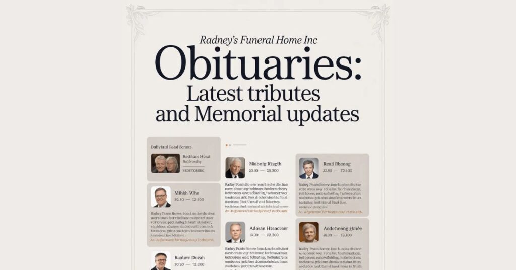Radney's Funeral Home Inc Obituaries