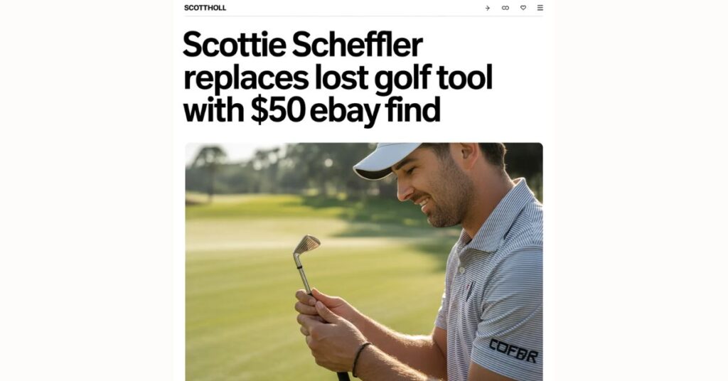 Scottie Scheffler Replaces Lost Golf Tool