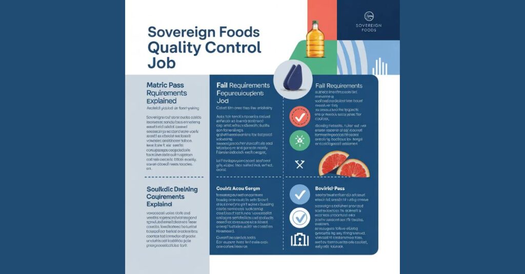 Sovereign Foods Quality Control Job Matric Pass Fail Requirements