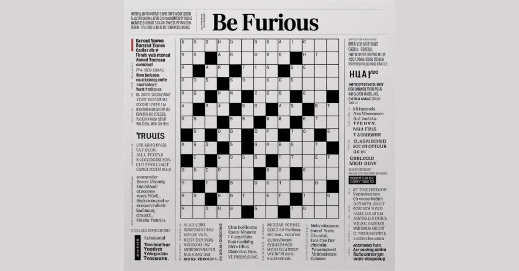 Be Furious NYT Crossword